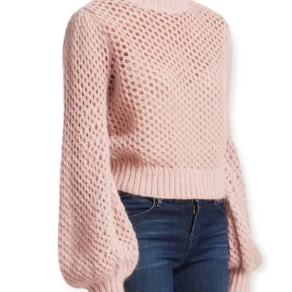 Zimmermann pink open knit jumper - Size Small $495 RRP